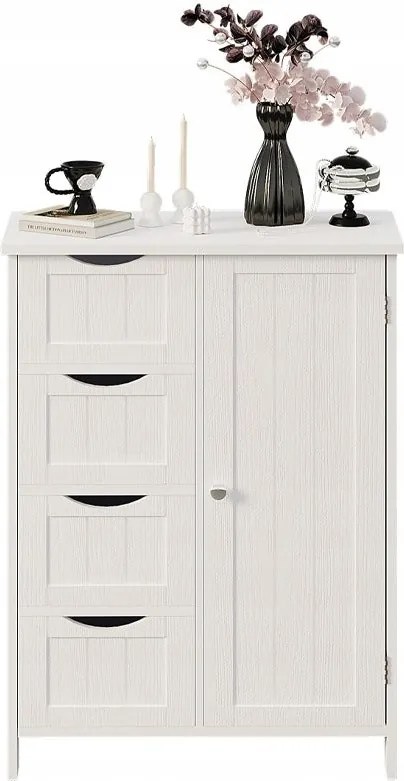 Szafka regał komoda łazienka przedpokój loft 3 szuflady biała wysoka 80 cm