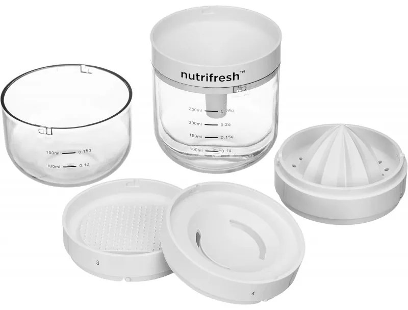 Wielofunkcyjny pomocnik kuchenny 6 w 1 NUTRIFRESH, biały