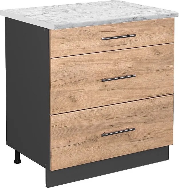 Szafka dolna do kuchni złoty dąb energetyczny 80x60x82 fame-line