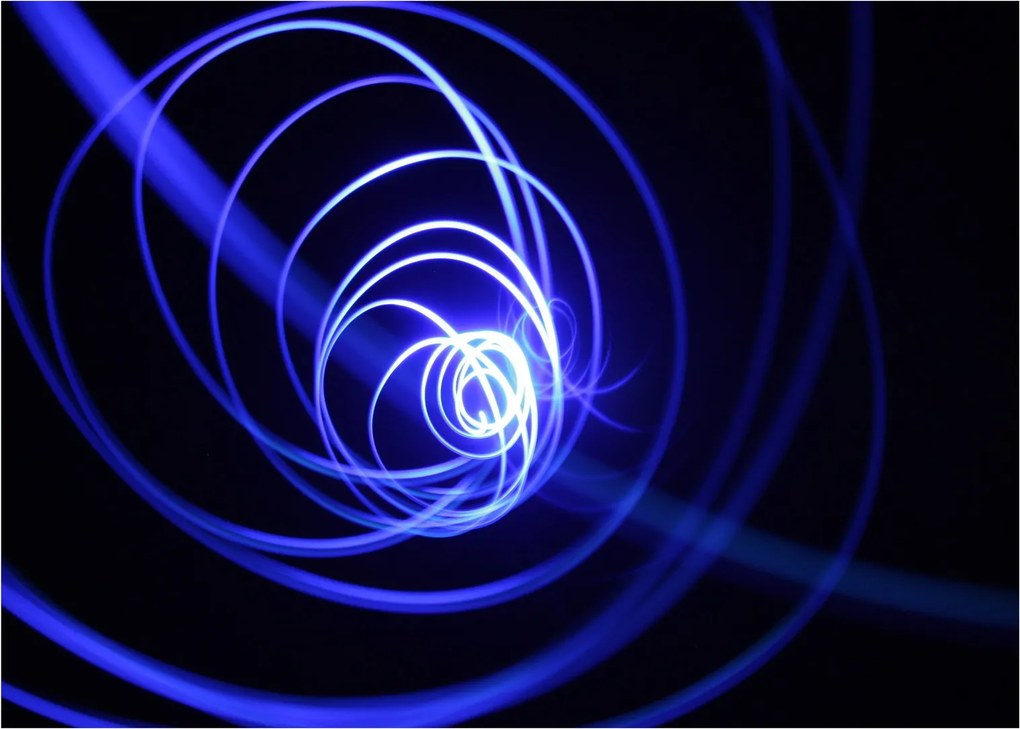 Obraz niebieskich spiral (70x50 cm)