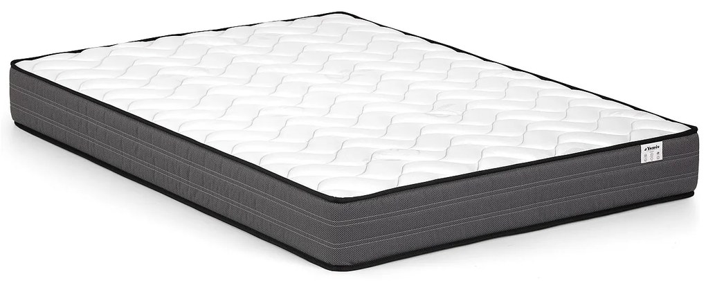 Zestaw 120 x 200 cm stelaż z białą skrzynią + materac ze sprężynami kieszeniowymi o grub. 20 cm - AMBRACIE marki YSMÉE