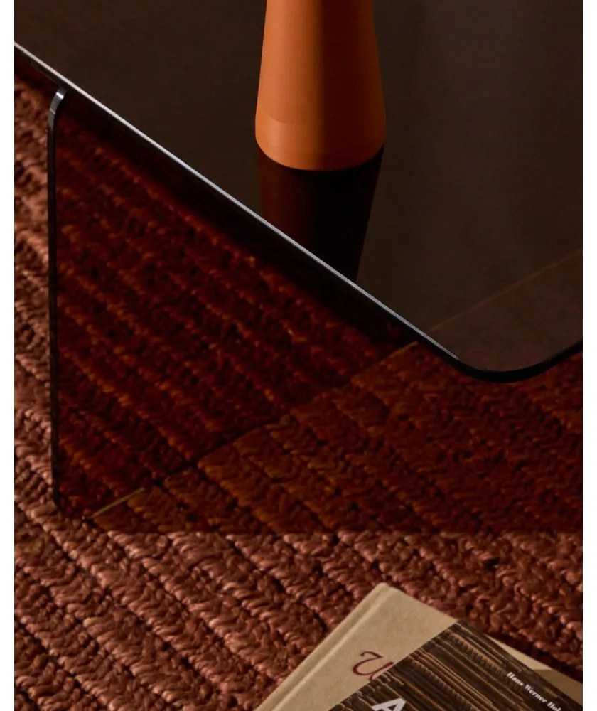 Brązowy szklany stolik 60x120 cm Zaren – Kave Home