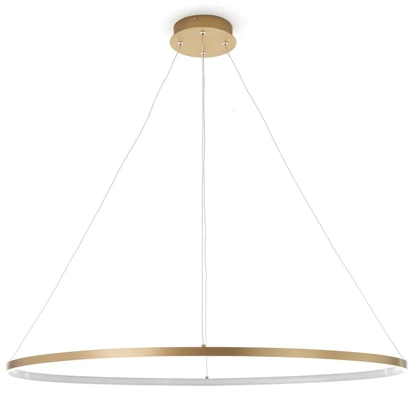 Lampa wisząca w kolorze złota Tomasucci Oval Ring, wys. 92 cm
