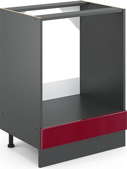 Szafka kuchenna czerwony połysk 60x46x81.6 r-line