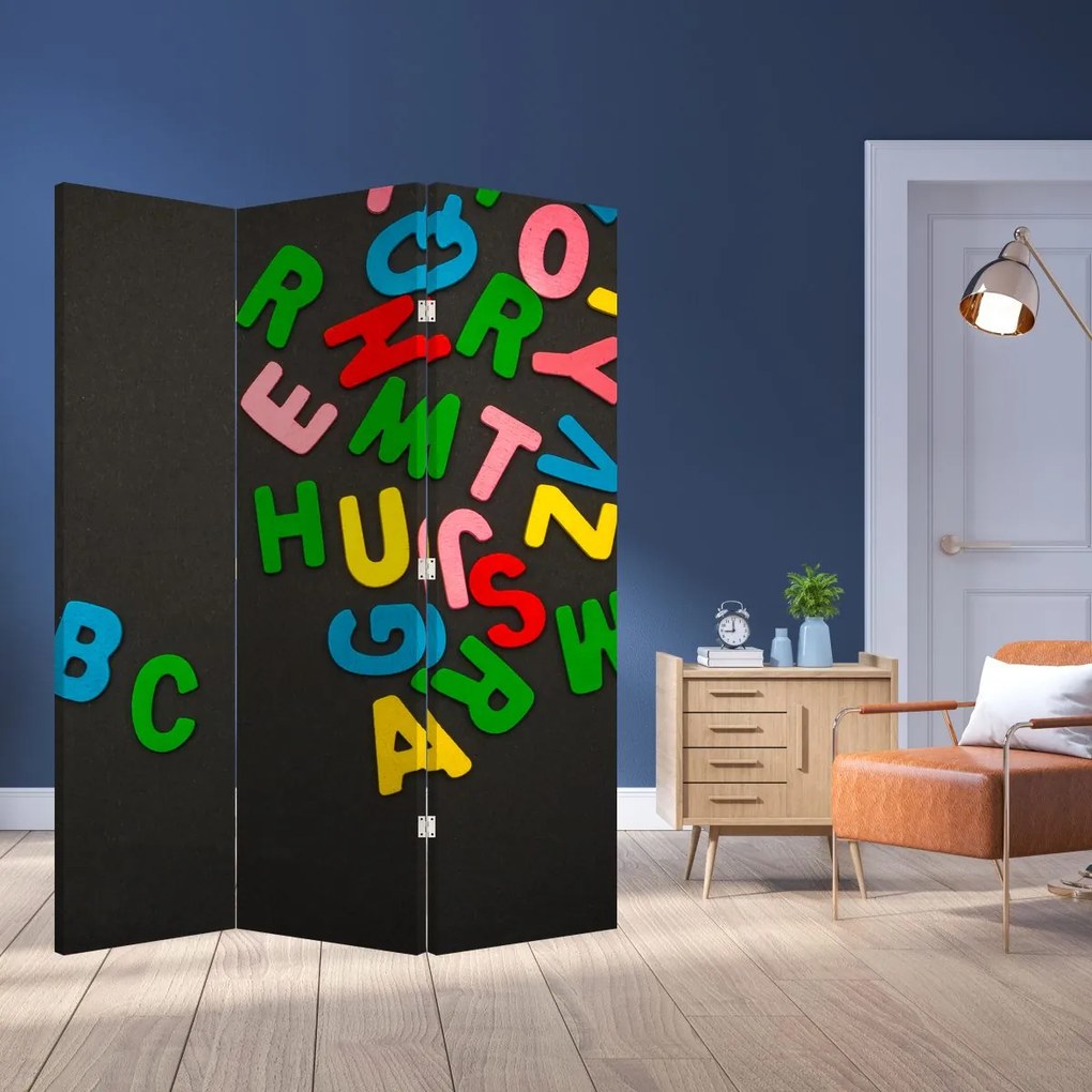 Parawan - Kolorowe litery (126x170 cm)