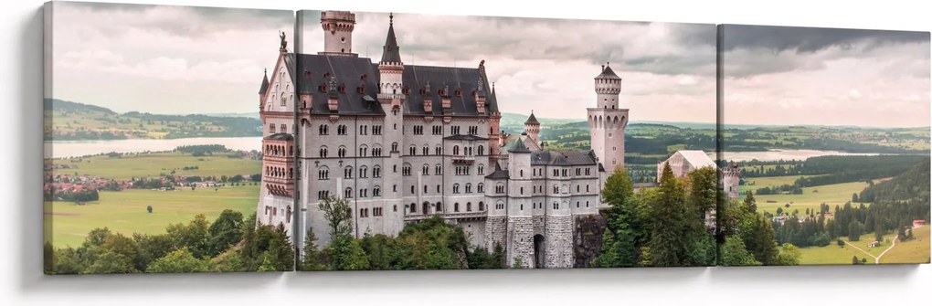 Obraz - Zamek na skałach (170x50 cm)
