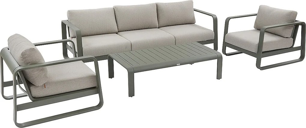Zestaw aluminiowy ISABELLA dla 7 osób (oliwkowy)