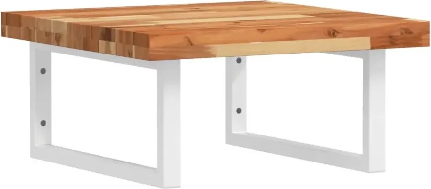 Półka z drewna akacjowego białe uchwyty - Siro