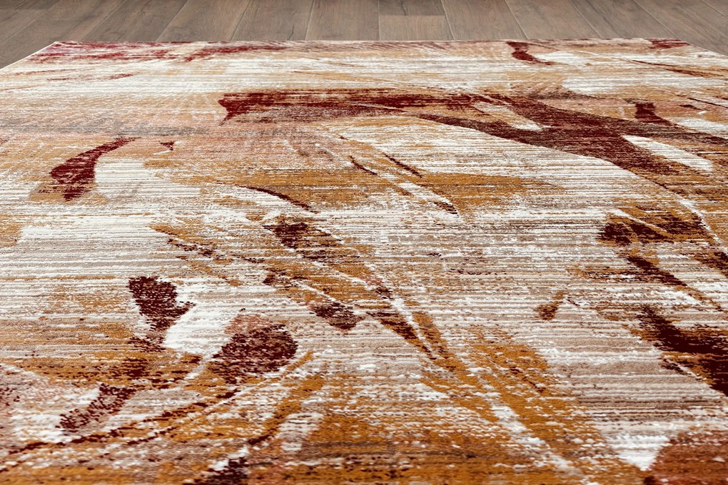 Dywan vintage Vivaldi abstrakcja brązowy 80 cm x 150 cm