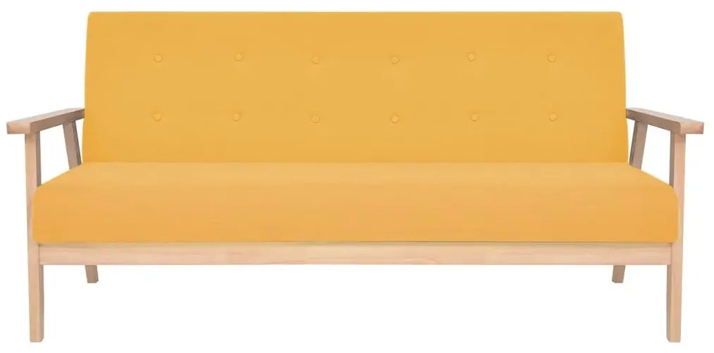 Żółty 3-częściowy zestaw do salonu A6-A95