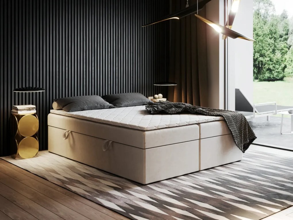 Łóżko kontynentalne Ewora 2 - Powierzchnia spania: 140x200 cm