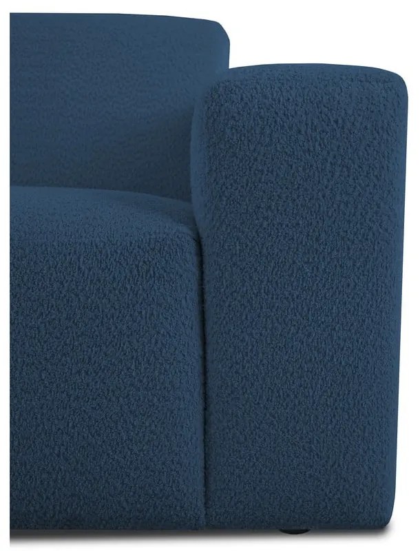 Ciemnoniebieska sofa z materiału bouclé 228 cm Roxy – Scandic