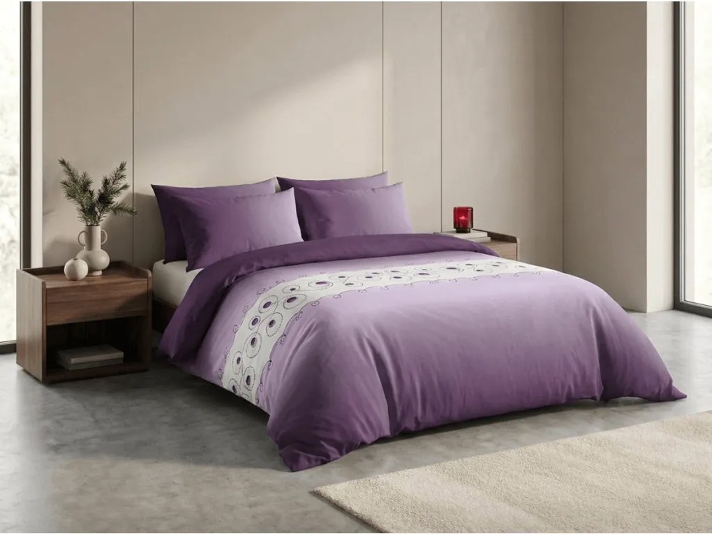 PrzytulneMieszkanie.pl PrzytulneMieszkanie.pl Bawełniana pościel NAVIRI fioletowa Rozmiar pościeli: 70 x 90 cm | 140 x 200 cm