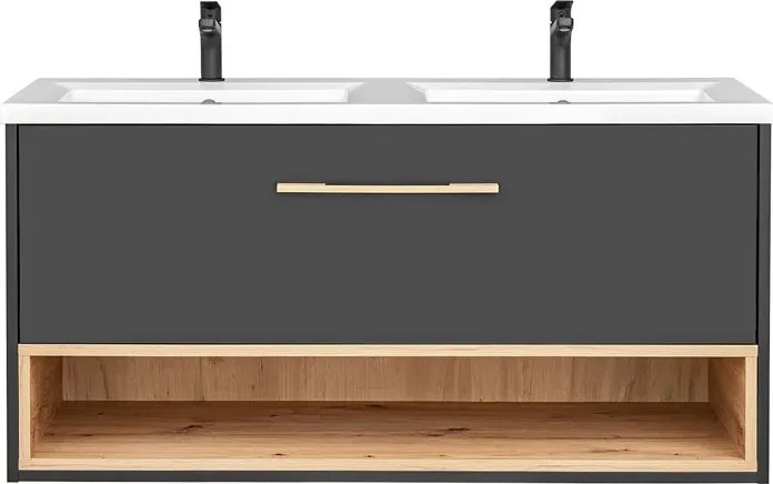 Podwieszana szafka łazienkowa z umywalką 120cm B0-T33