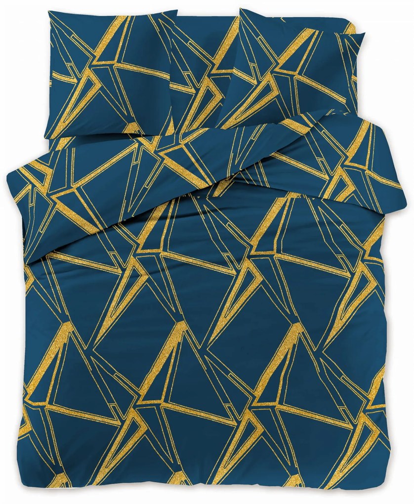 PrzytulneMieszkanie.pl PrzytulneMieszkanie.pl PrzytulneMieszkanie.pl Komplet pościeli z mikrofibry TUDONS w kolorze niebieskim + prześcieradło Jersey 90x200cm