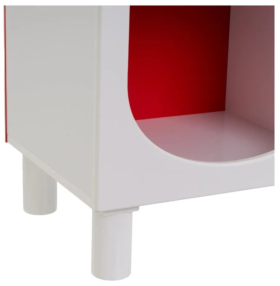 Czerwono-biały regał 76x70 cm – Casa Selección
