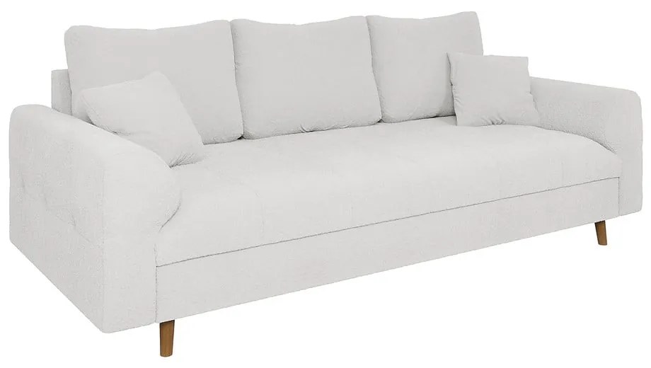 Biała sofa z materiału bouclé 210 cm Ariella – Ropez