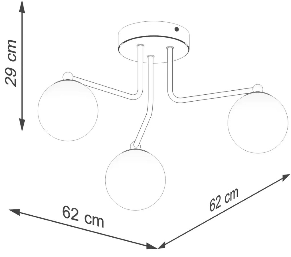 Żyrandol ASTRAL 3 biały SOLLUX LIGHTING