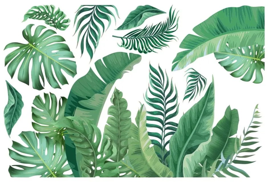 Naklejka na ścianę 60x90 cm Tropical Leaves – Ambiance
