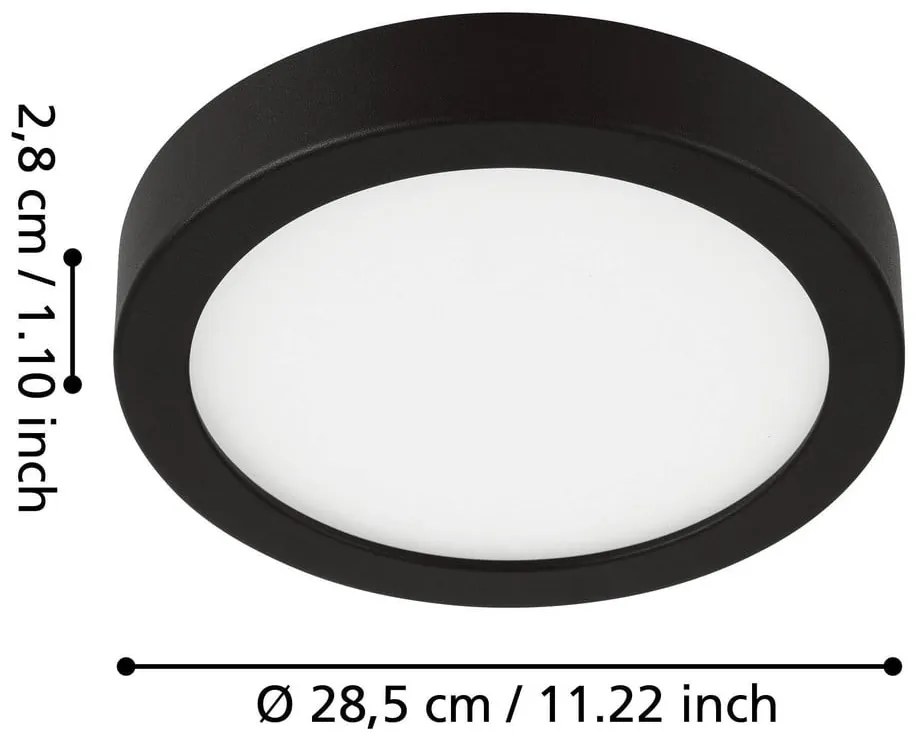 Czarna lampa sufitowa LED FUEVA 5 – EGLO