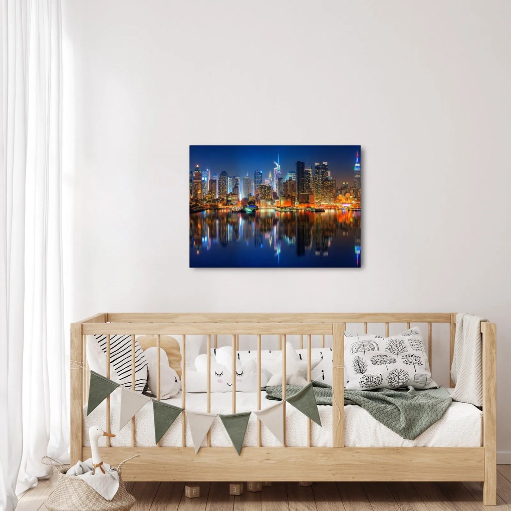 Obraz Manhattanu w nocy (70x50 cm)