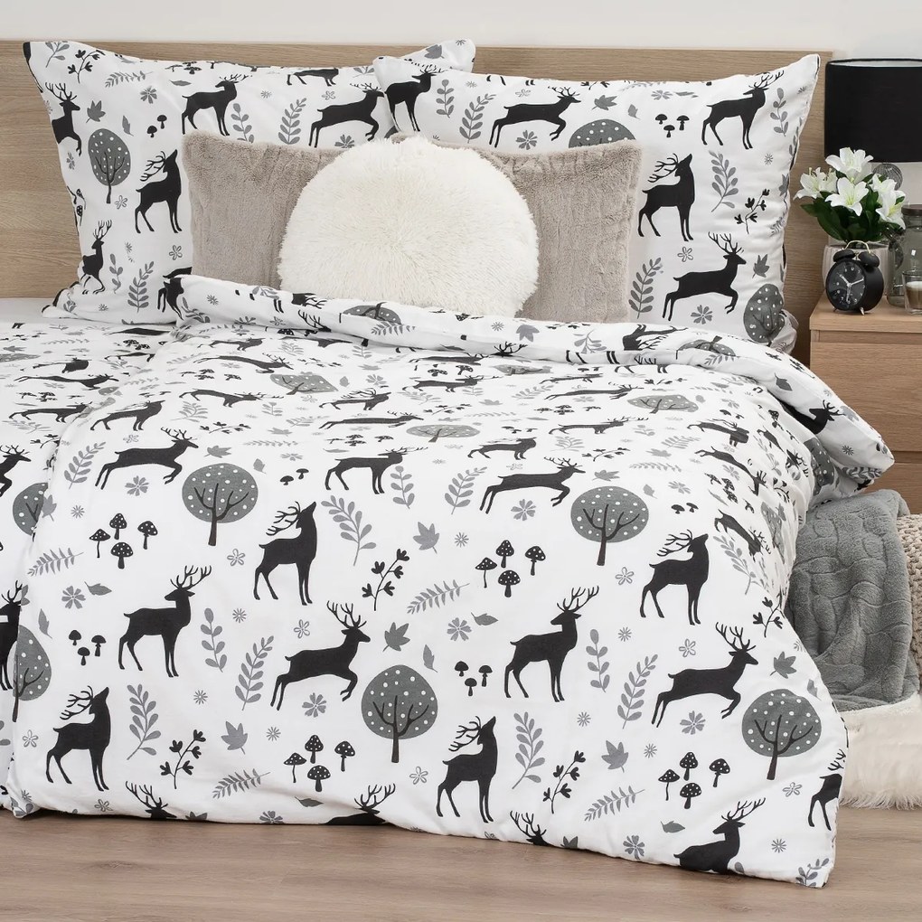 4Home Pościel flanelowa Autumn Forest, 220 x 200 cm, 2 szt. 70 x 90 cm