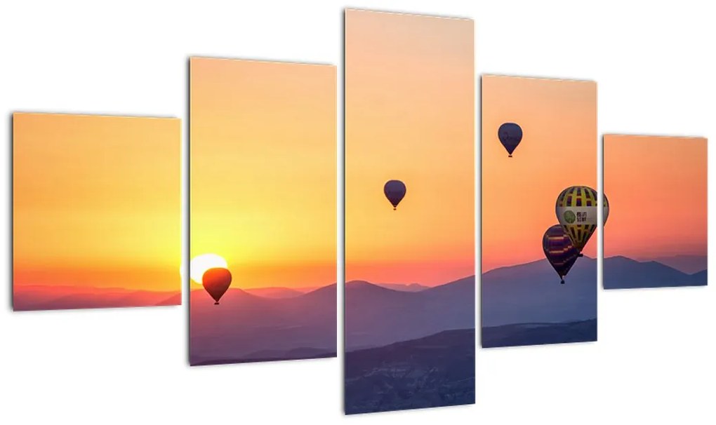 Obraz balonów na ogrzane powietrze (125x70 cm)