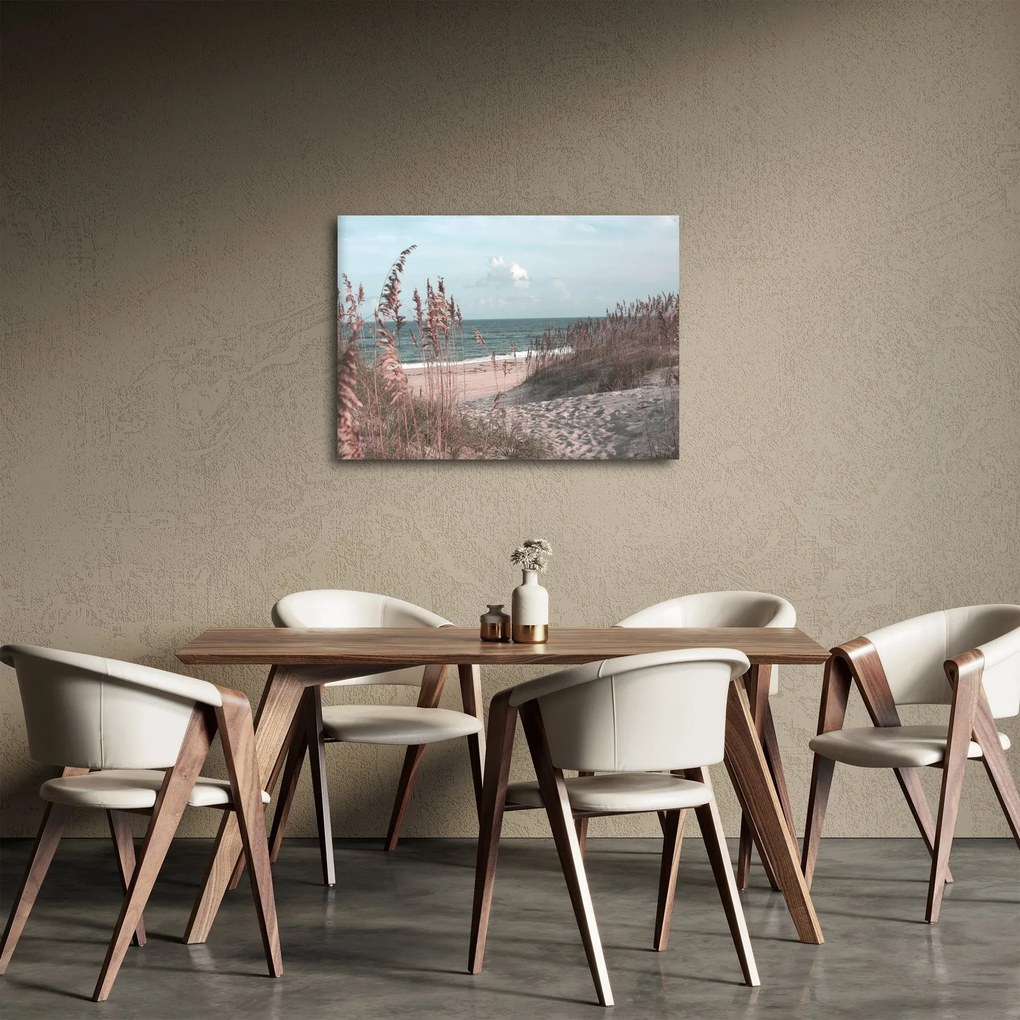 Obraz - Różowa plaża (70x50 cm)