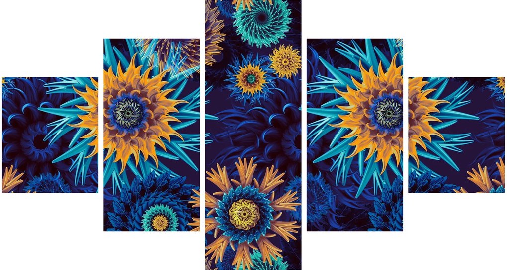 Obraz - kwiaty 3D (125x70 cm)