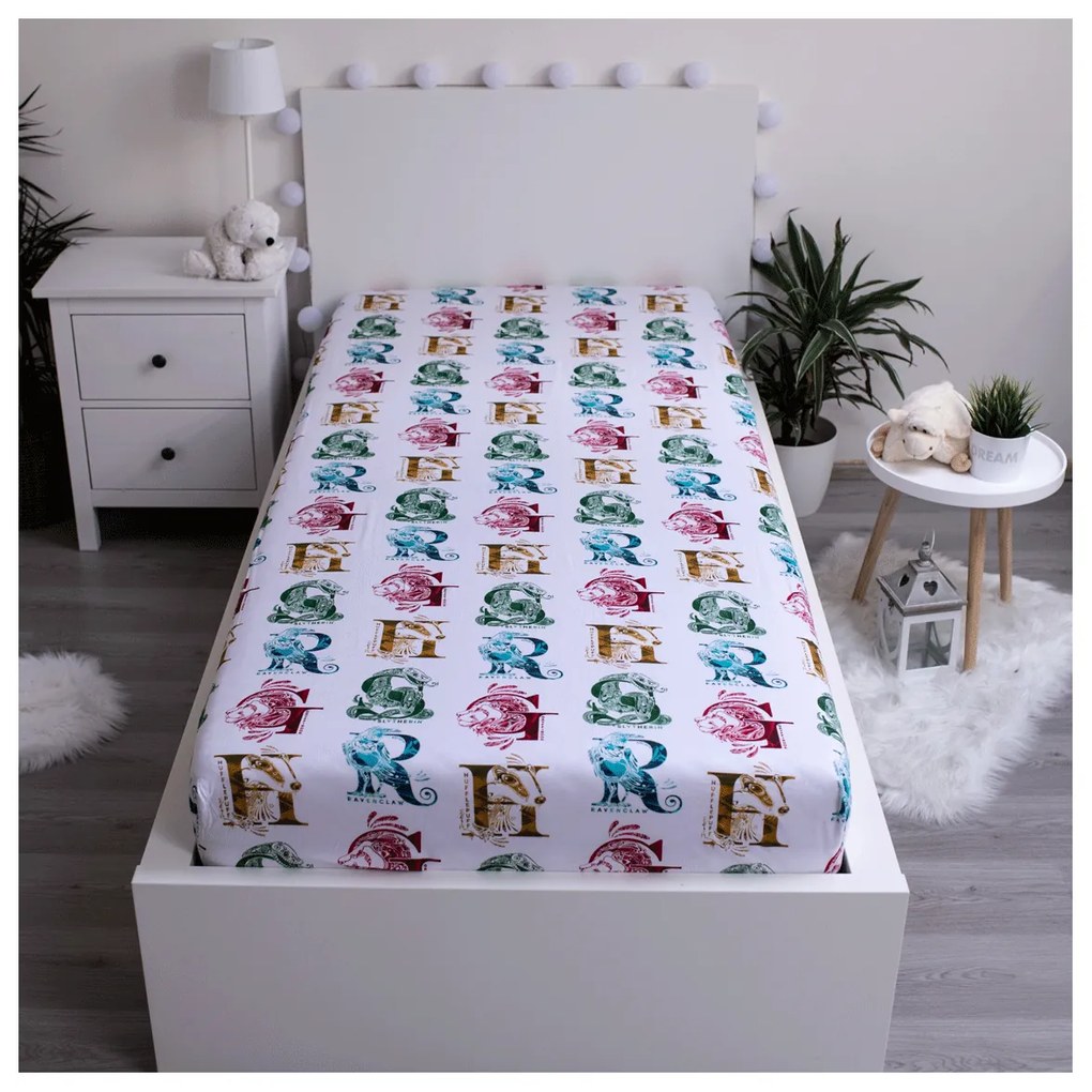 Jerry Fabrics Prześcieradło Harry Potter HP078, 90x 200 cm