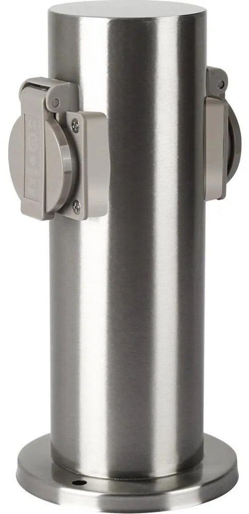 Brilagi - Zewnętrzny słupek zasilający PILLAR 2Z SCHUKO 230V IP44 matowy chrom