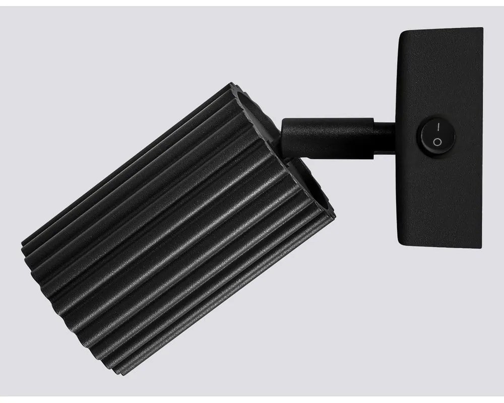 Czarna lampa punktowa 8x16 cm Gleam – Sollux