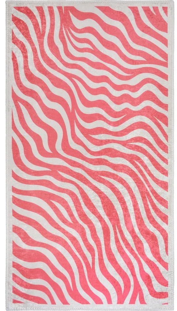 Różowy dywan odpowiedni do prania 60x100 cm Red Zebra – Vitaus