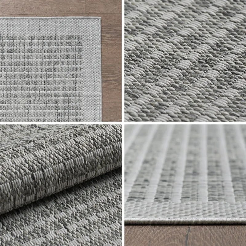Dywan uniwersalny Giza szary 120 cm x 120 cm koło