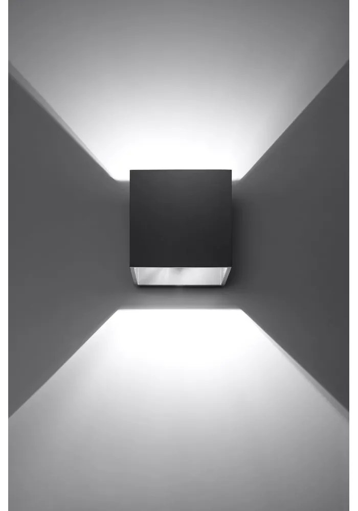 Czarny kinkiet Sollux Geo