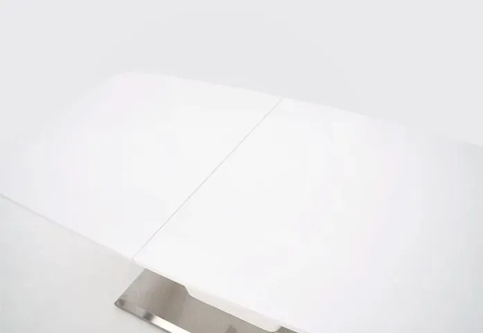 Stół MISTRAL 160(220)x90 biały/srebrny rozkładany HALMAR