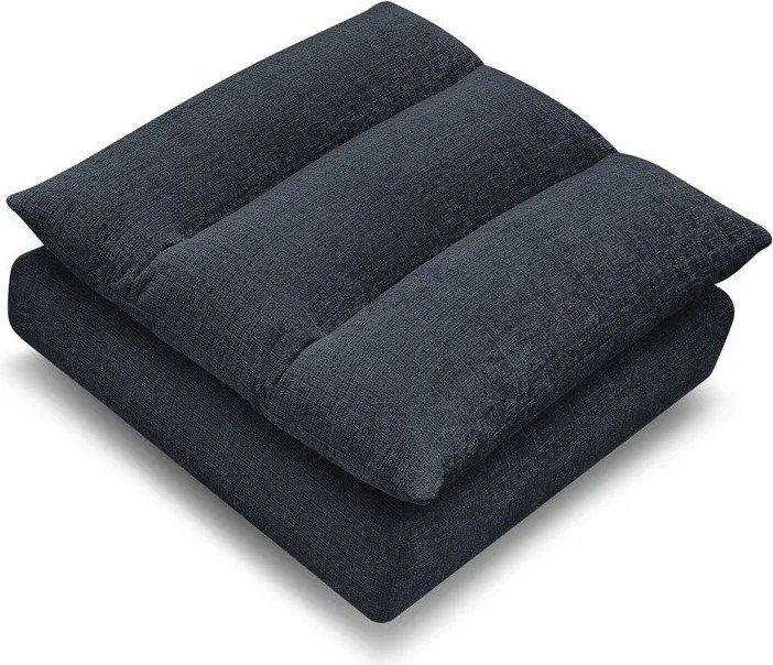 Ciemnoniebieski podnóżek z tkaniny szenilowej Neil – Bobochic Paris