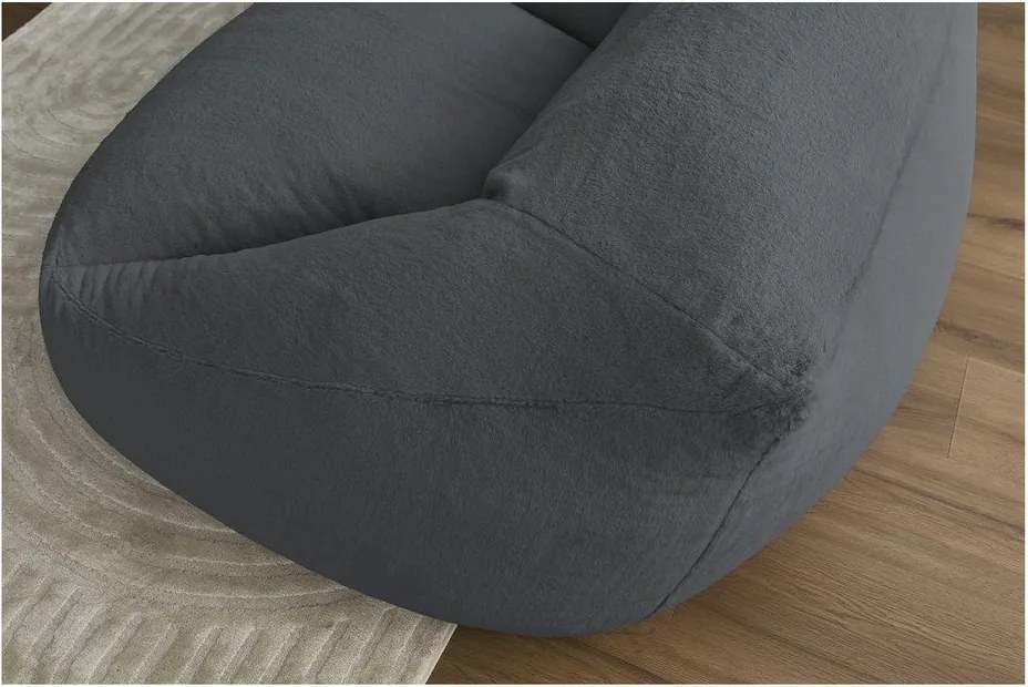 Ciemnoszary worek do siedzenia z imitacji futra Lilibet – Bobochic Paris