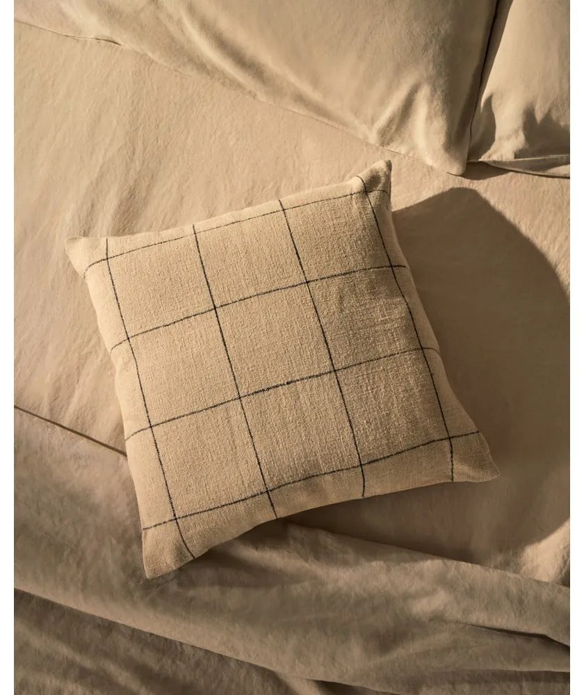 Poszewka na poduszkę z mieszanki lnu 45x45 cm Ayame – Kave Home