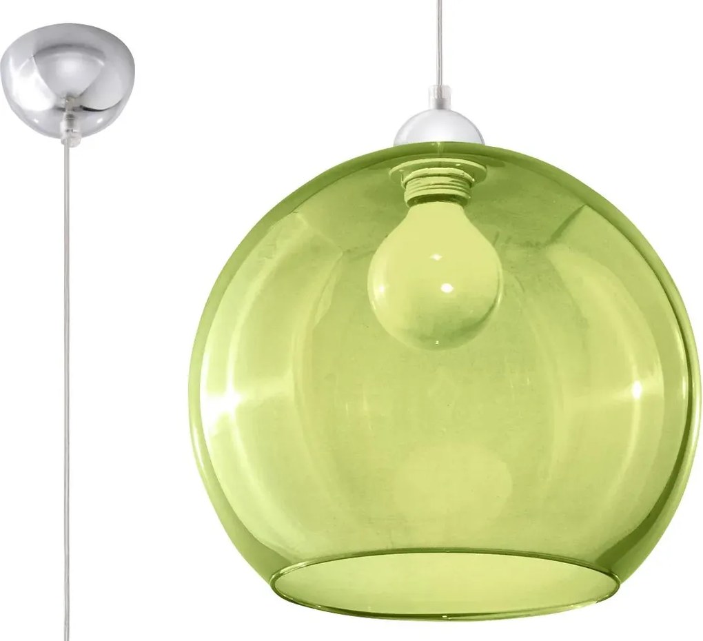 Okrągła szklana lampa wisząca E8-B11