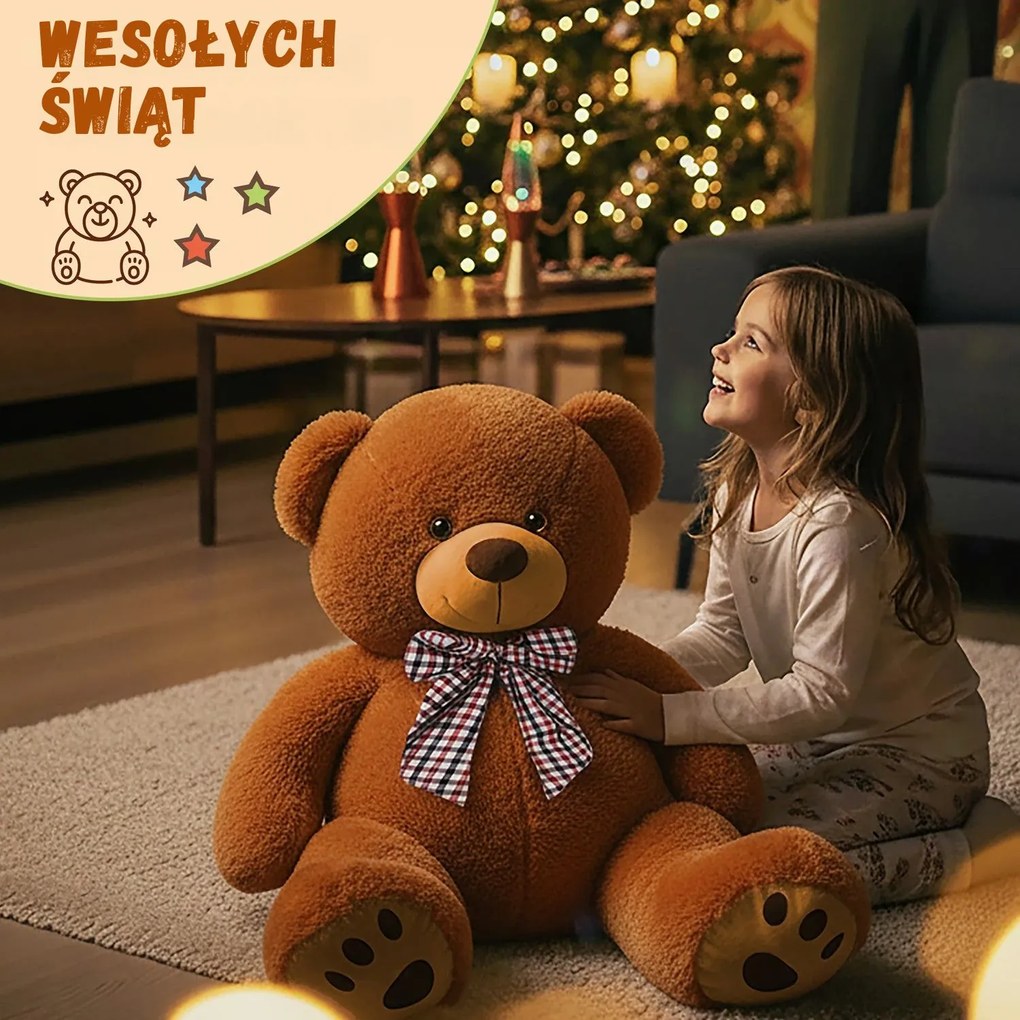 Duży pluszowy miś BENY, 100cm, brązowa Monzana