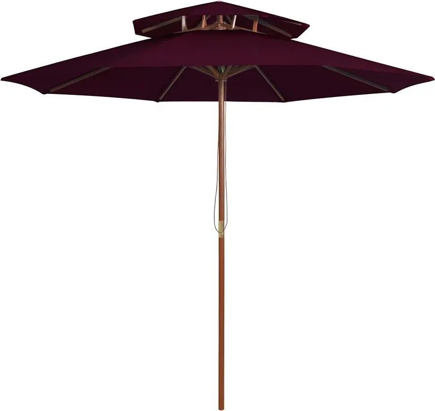Bordowy okrągły parasol ogrodowy E1-G45