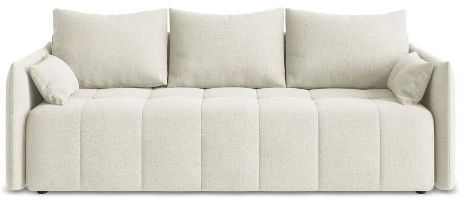 Beżowa rozkładana/ze schowkiem sofa 225 cm Moku – Makamii