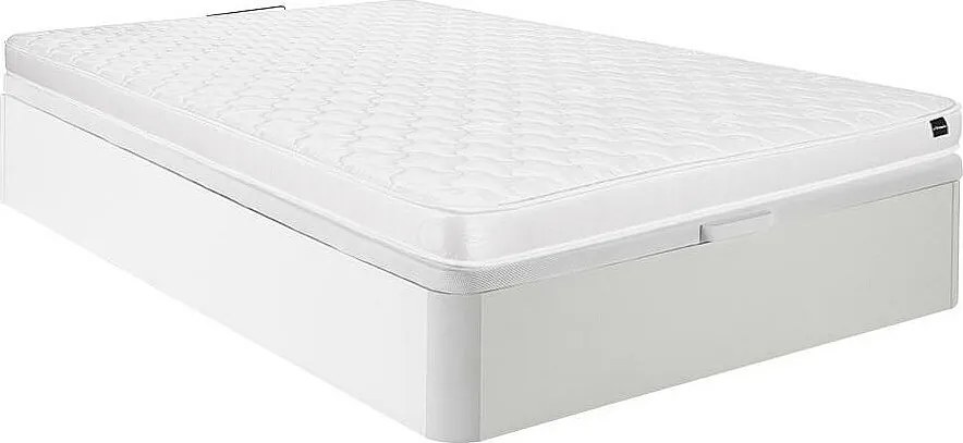 Zestaw 120 x 200 cm stelaż z białą skrzynią + materac piankowy o grub. 15 cm - DANAE II marki YSMÉE