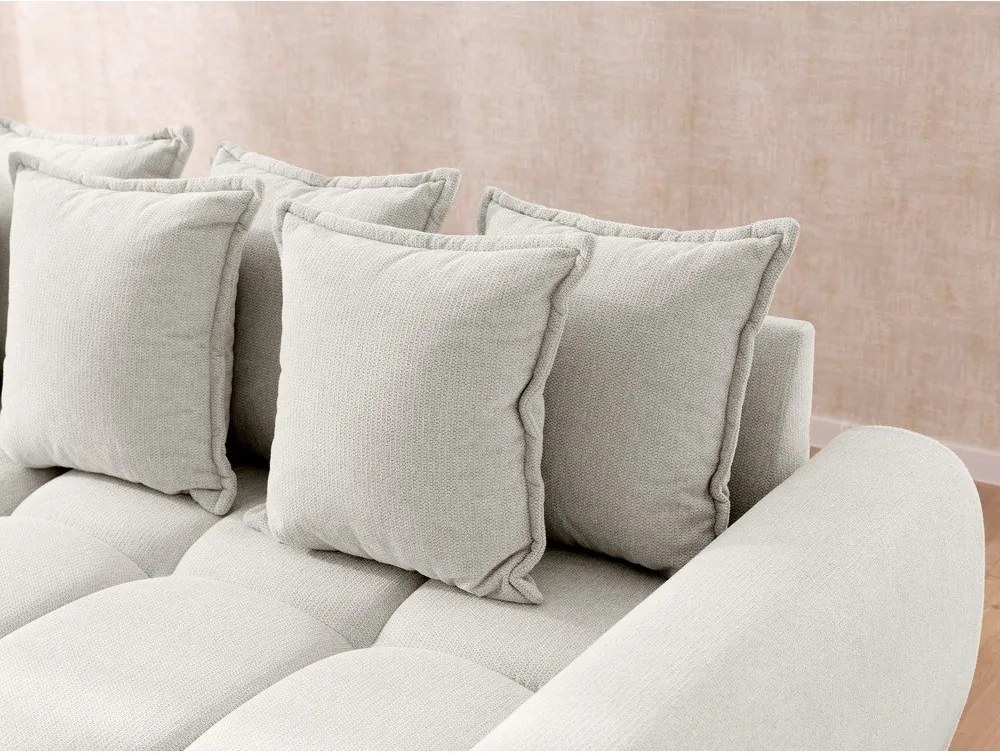 Biały narożnik (prawostronny/z szezlongiem) Albane – Ropez