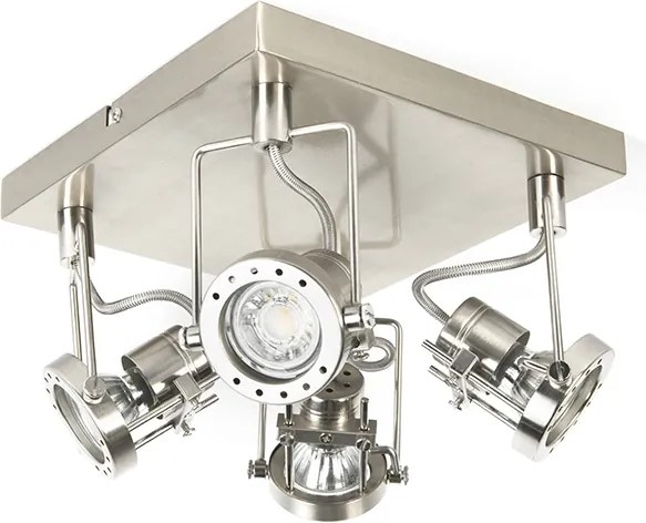 Industrialny reflektor stalowy 4-światłowy obrotowy i pochylany - Suplux