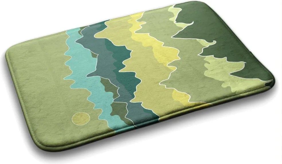 Dywanik antypoślizgowy do łazienki Dywanik antypoślizgowy do łazienki Góry Abstrakcja