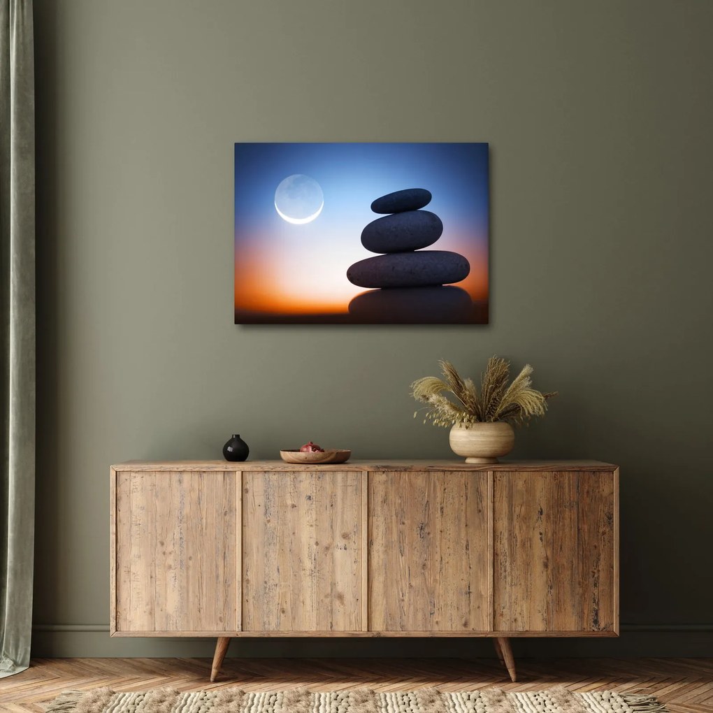 Obraz ułożonych kamieni jeden na drugim (70x50 cm)