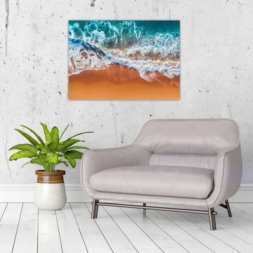 Obraz na szkle plaży morskiej (70x50 cm)