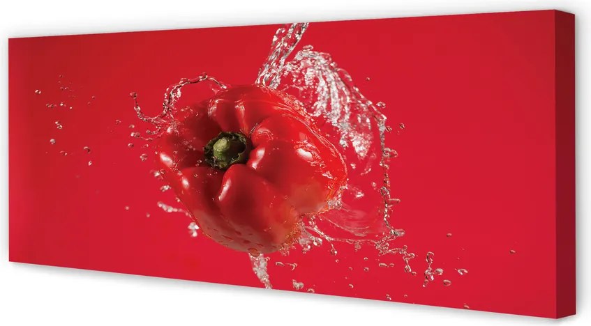 Duży obraz na płótnie Papryka Zanurzone w Wodzie